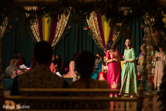 Indian couple at their sangeet event Indian couple at their sangeet event