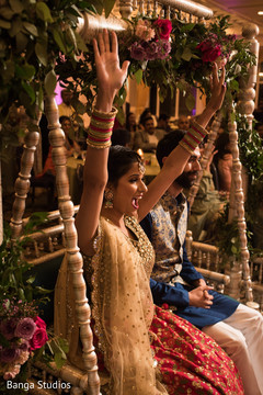 Joyful indian bride during sangeet Joyful indian bride during sangeet