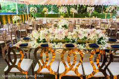 Elegant indian wedding table design indian wedding reception,indian wedding reception floral and decor,floral centerpiece,indian wedding planning and design