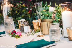 Marvelous table setup for Indian couple at wedding reception. indian wedding decor,indian wedding sign,indian wedding favors
