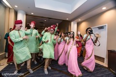 Joyful indian wedding baraat celebration indian wedding baraat,baraat procession,indian bridesmaids and groomsmen