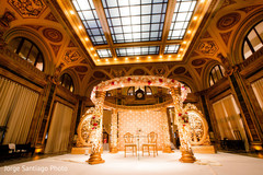 Delightful Indian wedding mandap and reception table setup. indian wedding reception decor,indian wedding reception mandap