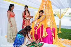 Indian bride's pre-wedding ritual Indian bride's pre-wedding ritual