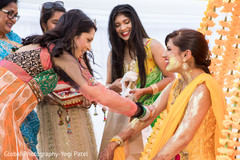 Sweet indian bride during haldi Sweet indian bride during haldi