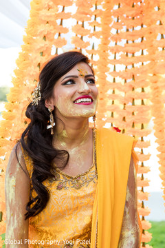 Indian bride on Haldi Ceremony Indian bride on Haldi Ceremony