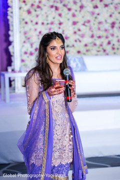 Indian bridesmaid's speech moment indian wedding reception,indian wedding reception photography