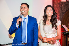 Indian groom giving a speech during engagement Indian groom giving a speech during engagement