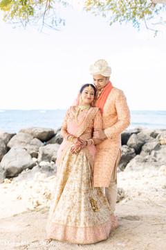 Romantic indian couple by the beach Romantic indian couple by the beach