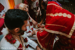 Indian couple at their pre-wedding ceremony Indian couple at their pre-wedding ceremony