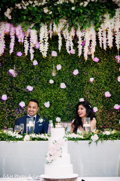 Indian couple enjoying their wedding reception Indian couple enjoying their wedding reception