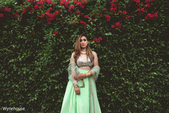 Lovely mint and silver bridal lengha