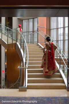Indian bride walking towards her soon to be husband Indian bride walking towards her soon to be husband