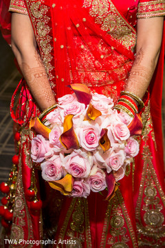 Lovely maharani with her bridal bouquet Lovely maharani with her bridal bouquet