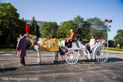 Indian groom in majestic carriage Indian groom in majestic carriage