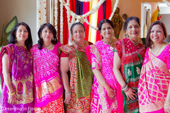 Beautiful ladies in pink saris Beautiful ladies in pink saris