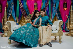 Indian couple's sangeet photo session Indian couple's sangeet photo session