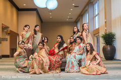 Enchanting indian bride with bridesmaids photography Enchanting indian bride with bridesmaids photography