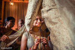 Indian bride receiving her necklace indian bride jewelry,indian wedding ceremony