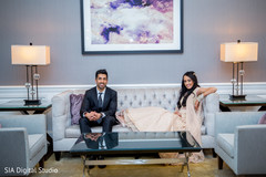 Elegant Indian bride and groom reception fashion. Elegant Indian bride and groom reception fashion.