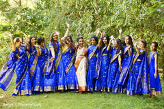 Lovely indian bride with bridesmaids Lovely indian bride with bridesmaids