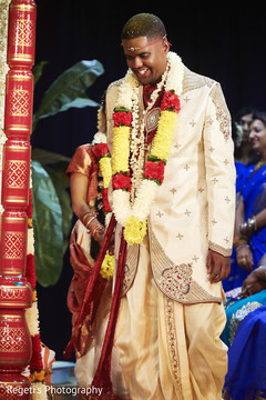 Indian groom leading the seven steps Indian groom leading the seven steps
