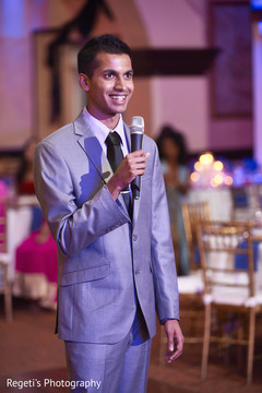 Indian wedding guest sharing some words Indian wedding guest sharing some words