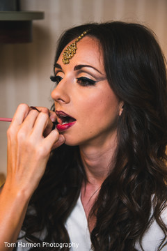 Makeup artist getting maharani ready Makeup artist getting maharani ready