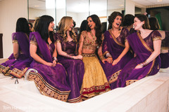 Indian bride having a great time with her bridal party Indian bride having a great time with her bridal party