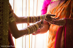 Indian bride getting ready for ceremony Indian bride getting ready for ceremony