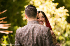 Indian newlyweds romantic moment Indian newlyweds romantic moment