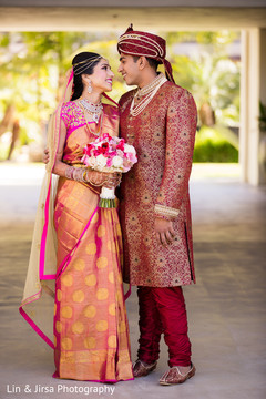Heartwarming indian bride and groom's first look Heartwarming indian bride and groom's first look
