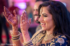 Adorable indian bride during sangeet Adorable indian bride during sangeet