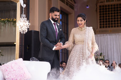 Adorable indian couple making their entrance Adorable indian couple making their entrance