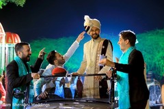 Indian groom's entrance to wedding ceremony Indian groom's entrance to wedding ceremony