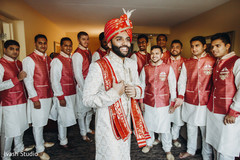 Indian groom with his entourage Indian groom with his entourage