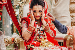 Indian bride during wedding traditions Indian bride during wedding traditions