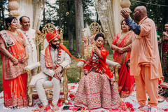 Indian bride throwing rice Indian bride throwing rice