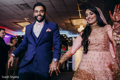 Indian newlyweds reception entrance Indian newlyweds reception entrance
