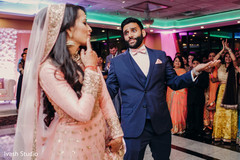 Indian couple fun reception performance Indian couple fun reception performance