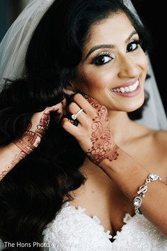 Adorable indian bride getting ready Adorable indian bride getting ready