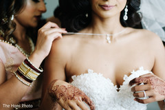 Indian bride glowing in her wedding dress. Indian bride glowing in her wedding dress.
