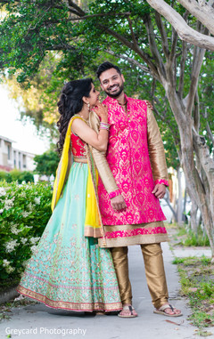 Graceful indian bride and groom photo session