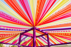 Colorful haldi stage decor Colorful haldi stage decor