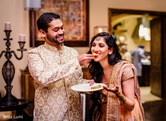 Indian bride tasting the food Indian bride tasting the food
