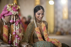 Indian bride and groom at their wedding ceremony Indian bride and groom at their wedding ceremony