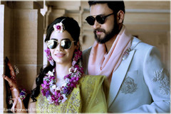 Lovely indian couple ready for their celebrations Lovely indian couple ready for their celebrations