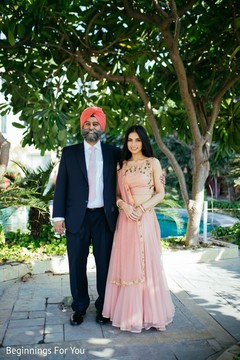 Lovely indian bride with father portrait Lovely indian bride with father portrait
