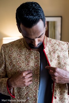 Charming groom getting ready for her big day. Charming groom getting ready for her big day.