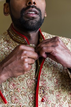 Adorable indian groom getting ready Adorable indian groom getting ready