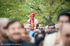 Indian groom's baraat procession. Indian groom's baraat procession.